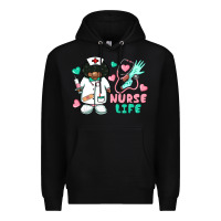 Nurse Life Afro American Nurse Premium Hoodie | Teevron