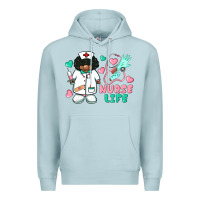 Blue Mist nurse life afro american nurse Premium Hoodie - BarkalooDesign