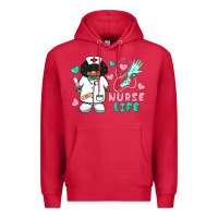 Cardinal nurse life afro american nurse Premium Hoodie - BarkalooDesign