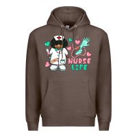 Coffee nurse life afro american nurse Premium Hoodie - BarkalooDesign