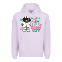 Lilac nurse life afro american nurse Premium Hoodie - BarkalooDesign