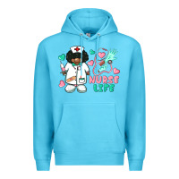Ocean Blue nurse life afro american nurse Premium Hoodie - BarkalooDesign