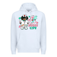 White nurse life afro american nurse Premium Hoodie - BarkalooDesign