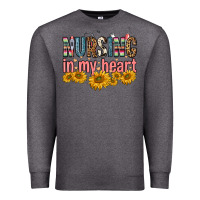 Charcoal Heather nursing in my heart Premium Sweatshirt - FaDigitalArtStudio