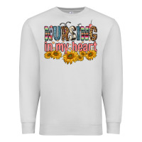 Dove Grey nursing in my heart Premium Sweatshirt - FaDigitalArtStudio