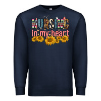 Navy nursing in my heart Premium Sweatshirt - FaDigitalArtStudio