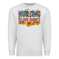 Oatmeal Heather nursing in my heart Premium Sweatshirt - FaDigitalArtStudio