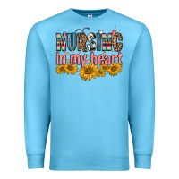 Ocean Blue nursing in my heart Premium Sweatshirt - FaDigitalArtStudio