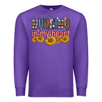 Purple nursing in my heart Premium Sweatshirt - FaDigitalArtStudio