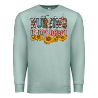 Seafoam nursing in my heart Premium Sweatshirt - FaDigitalArtStudio