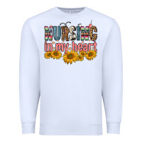 White nursing in my heart Premium Sweatshirt - FaDigitalArtStudio