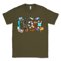 Army Green i hook it up sewing Classic Tee - Zillion Design Studio
