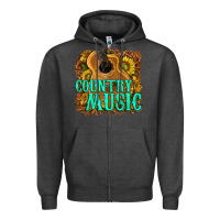 Charcoal Heather country music western Zipper Hoodie - texasbilliewilder