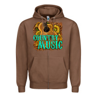 Chestnut country music western Zipper Hoodie - texasbilliewilder