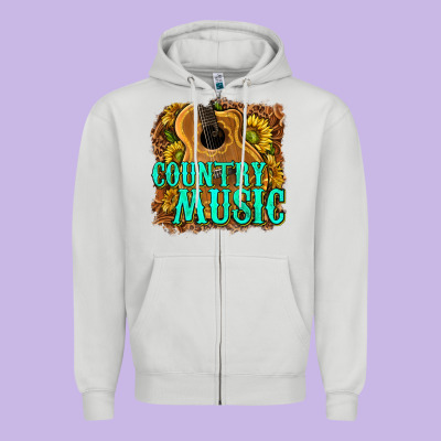 Country Music Western Zipper Hoodie Designed By Texasbilliewilder