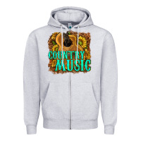 Heather Grey country music western Zipper Hoodie - texasbilliewilder