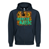 Navy country music western Zipper Hoodie - texasbilliewilder