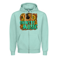 Seafoam country music western Zipper Hoodie - texasbilliewilder