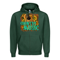 Sports Green country music western Zipper Hoodie - texasbilliewilder