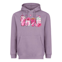Lavender breast cancer coffee cups Heavyweight Hoodie - Zillion Design Studio