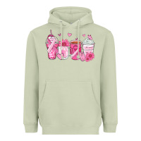 Matcha breast cancer coffee cups Heavyweight Hoodie - Zillion Design Studio