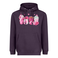 Plum breast cancer coffee cups Heavyweight Hoodie - Zillion Design Studio