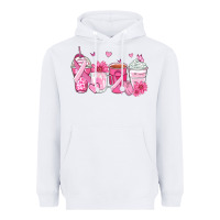 White breast cancer coffee cups Heavyweight Hoodie - Zillion Design Studio
