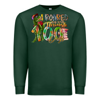 Sports Green i roared my way through 100 days Premium Sweatshirt - RacoonDesign