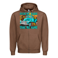 Chestnut country roads take me home western Zipper Hoodie - texasbilliewilder