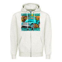 Oatmeal Heather country roads take me home western Zipper Hoodie - texasbilliewilder