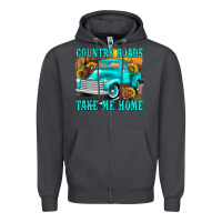 Smoke country roads take me home western Zipper Hoodie - texasbilliewilder