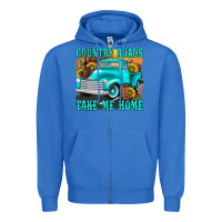 True Royal country roads take me home western Zipper Hoodie - texasbilliewilder