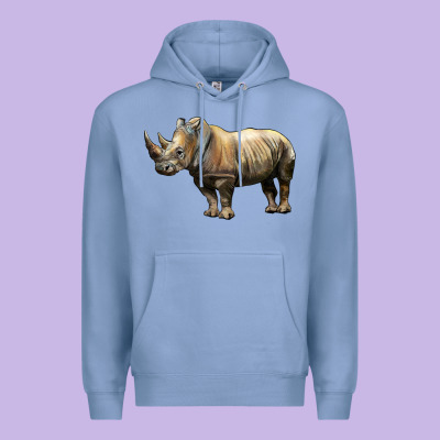 Rhino Illustrations Premium Hoodie Designed By Lillyallendesigns