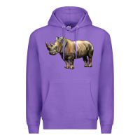 Purple Rhino Illustrations Premium Hoodie - LillyAllenDesigns