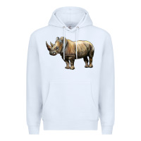 White Rhino Illustrations Premium Hoodie - LillyAllenDesigns