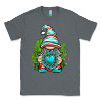 Charcoal Heather western gnome with turquoise gemstone Classic Tee - texasbilliewilder
