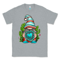 Heather Grey western gnome with turquoise gemstone Classic Tee - texasbilliewilder
