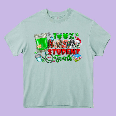100 Nursing Student Tears Heavy Core Tee Designed By Cowhidedigitalart