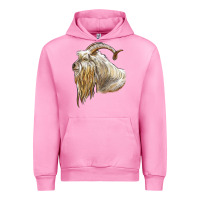 Fuchsia Pink kiko goat face Urban Hoodie - LillyAllenDesigns
