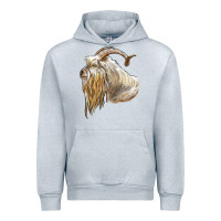 Heather Grey kiko goat face Urban Hoodie - LillyAllenDesigns