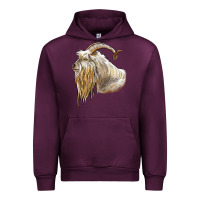 Mauve Wine kiko goat face Urban Hoodie - LillyAllenDesigns