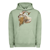 Pigment Oil Green kiko goat face Urban Hoodie - LillyAllenDesigns