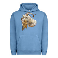 Pigment Pebble Blue kiko goat face Urban Hoodie - LillyAllenDesigns