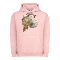 Pigment Salmon kiko goat face Urban Hoodie - LillyAllenDesigns
