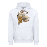 White kiko goat face Urban Hoodie - LillyAllenDesigns