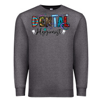 Charcoal Heather dental hygienist Premium Sweatshirt - CowhideDigitalArt