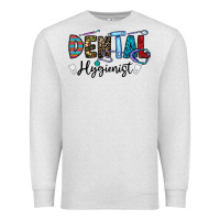 Oatmeal Heather dental hygienist Premium Sweatshirt - CowhideDigitalArt