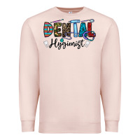 Pale Pink dental hygienist Premium Sweatshirt - CowhideDigitalArt