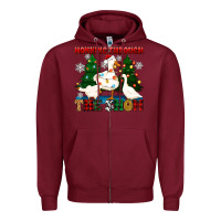 Burgundy honking through the snow Zipper Hoodie - Zillion Design Studio