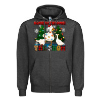 Charcoal Heather honking through the snow Zipper Hoodie - Zillion Design Studio